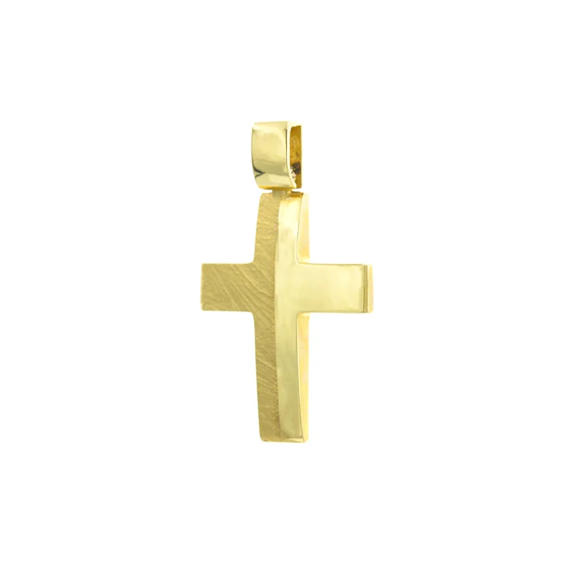 Βαπτιστικός Σταυρός Χρυσός 14Κ  YGC014 (χωρίς αλυσίδα)