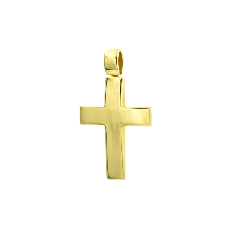 Βαπτιστικός Σταυρός Χρυσός 18Κ  YGC136 (χωρίς αλυσίδα)
