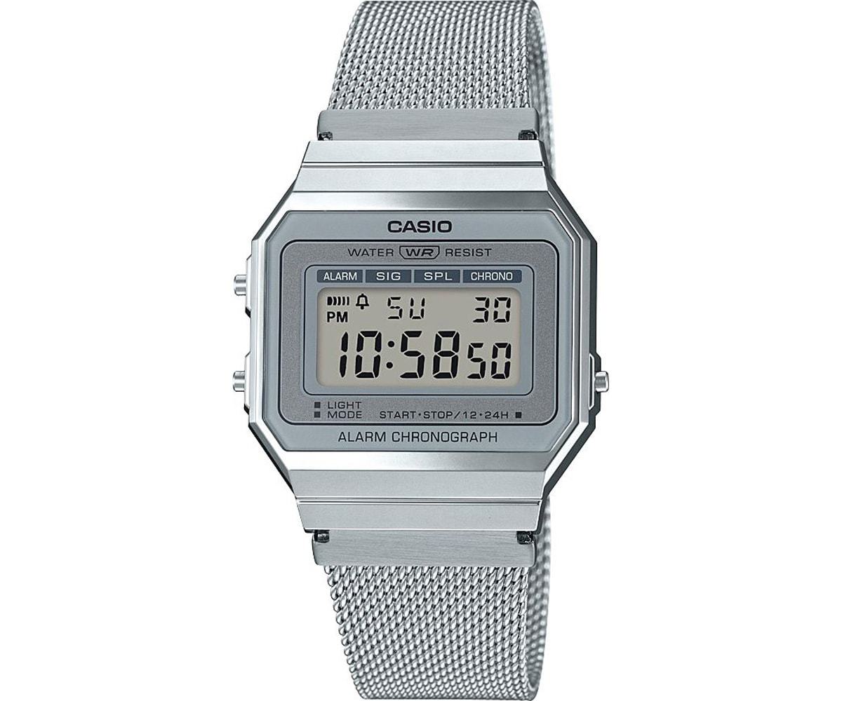 CASIO  Collection Silver Stainless Steel Bracelet A-700WEM-7AEF