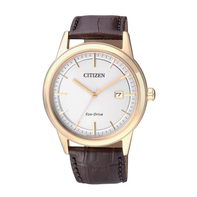 CITIZEN  Eco-Drive Brown Leather Strap  AW1233-01A