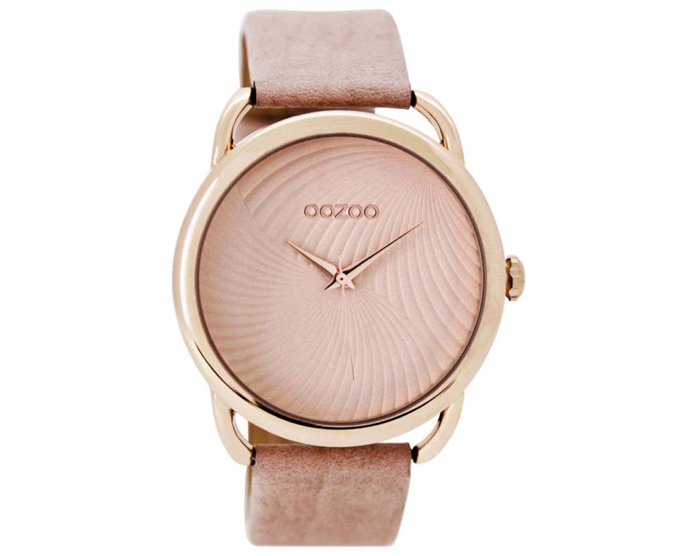 OOZOO Timepieces XL  Rose Gold Pink Leather Strap C9161