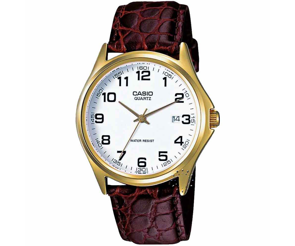 CASIO  Collection Brown Leather Strap   MTP-1188PQ-7BEF