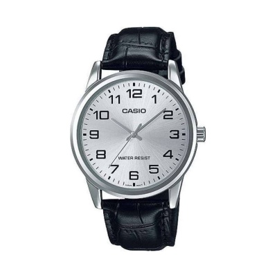 CASIO  Collection Black Leather Strap   MTP-V001L-7BUDF