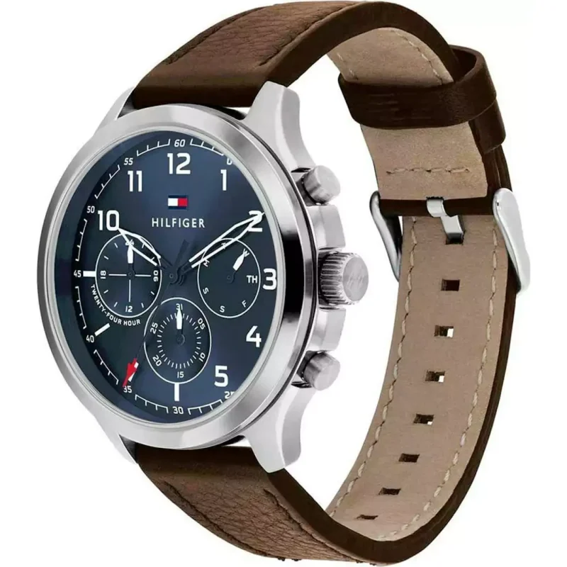TOMMY HILFIGER Asher Brown Leather Strap 1791855