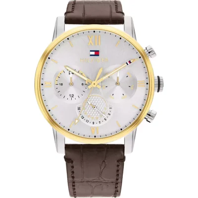 TOMMY HILFIGER Sullivan Brown Leather Strap 1791884