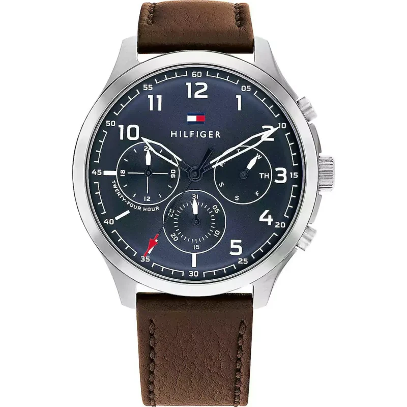 TOMMY HILFIGER Asher Brown Leather Strap 1791855