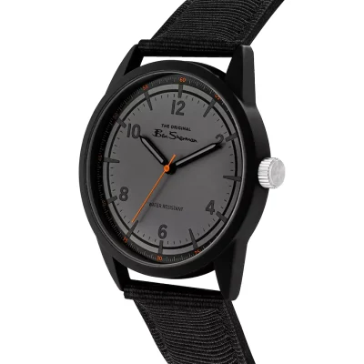 BEN SHERMAN The Originals Black Fabric Strap BS024B