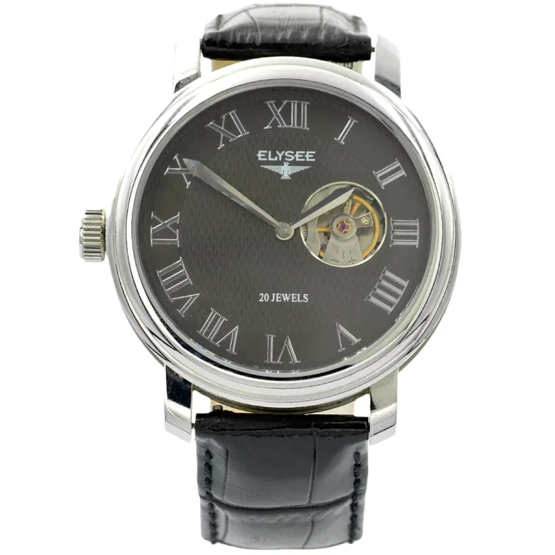 ELYSEE Double Auto Black Leather Strap