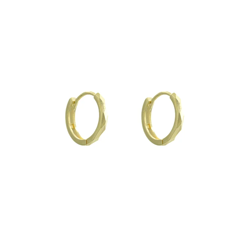 Χρυσά Γυναικεία Σκουλαρίκια 14Κ | Κρίκοι | 10mm | AS591