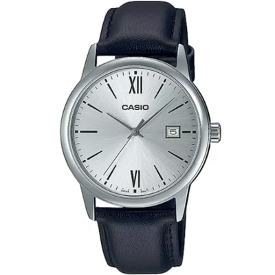 CASIO Collection Black Leather Strap MTP-V002L-7B3UDF