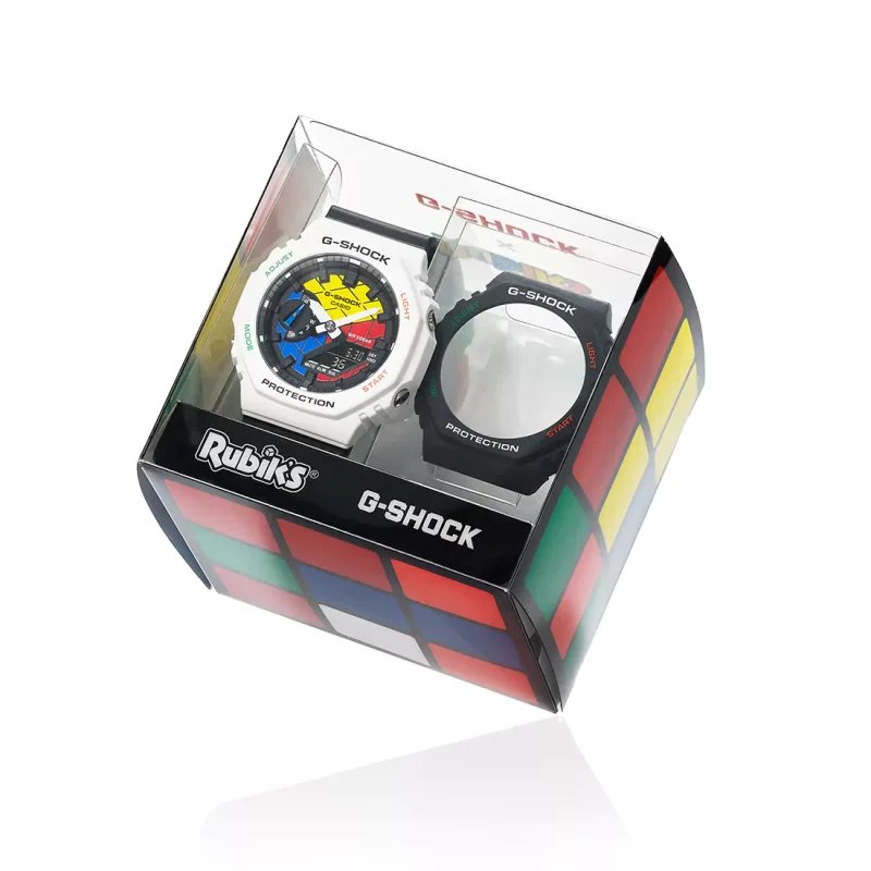 CASIO  G-Shock Rubik's Black Rubber Strap  GAE-2100RC-1AER