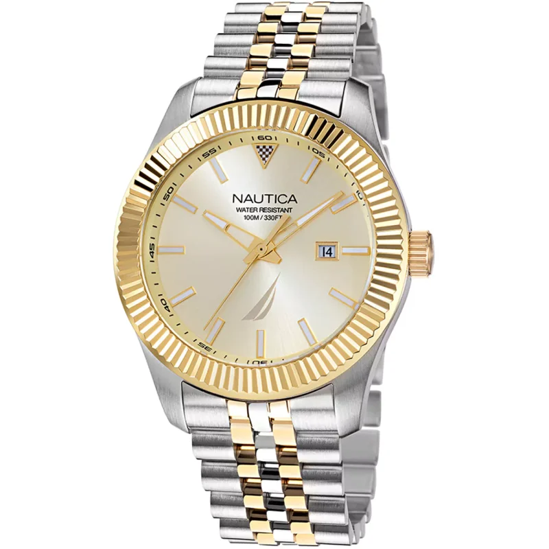 NAUTICA Pacific Beach Two Tone Stainles Steel Bracelet  NAPPBS246