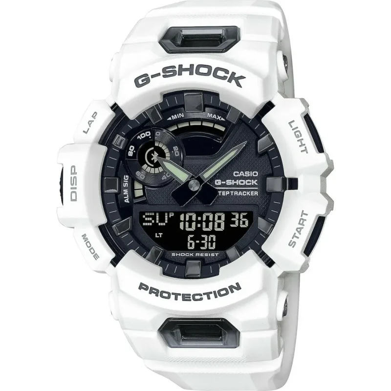 CASIO  G-Shock Bluetooth White Rubber Strap  GBA-900-7AER