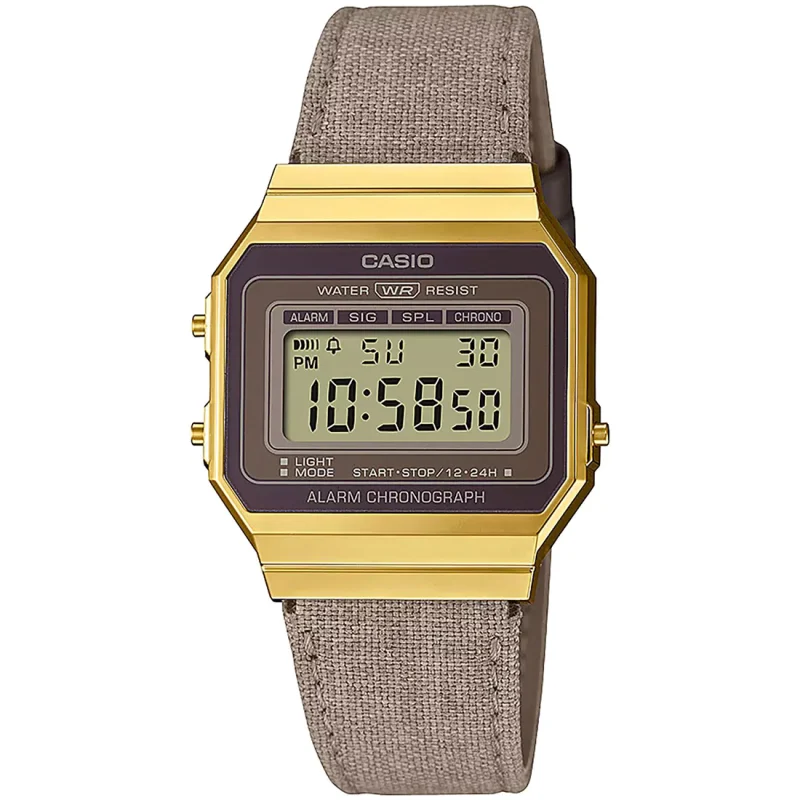 CASIO Vintage Brown Fabric Strap A-700WEGL-5AEF