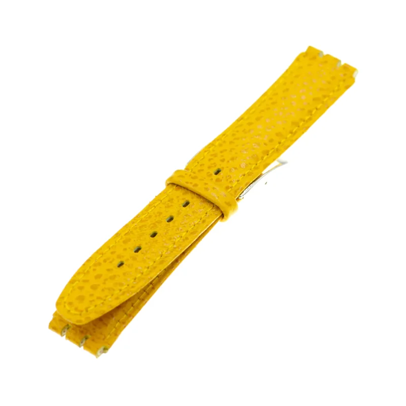 Δερμάτινο Λουράκι | Κίτρινο | Εμπορίου Swatch | 20mm | SW010