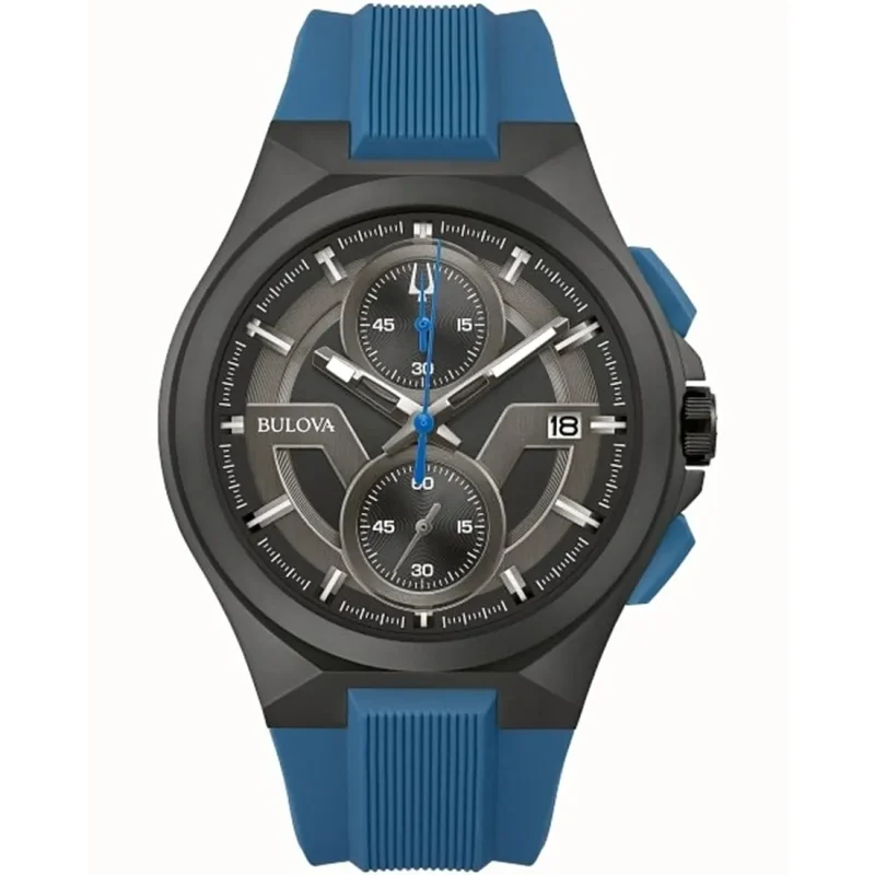 BULOVA Maquina Blue Rubber Strap 98B380