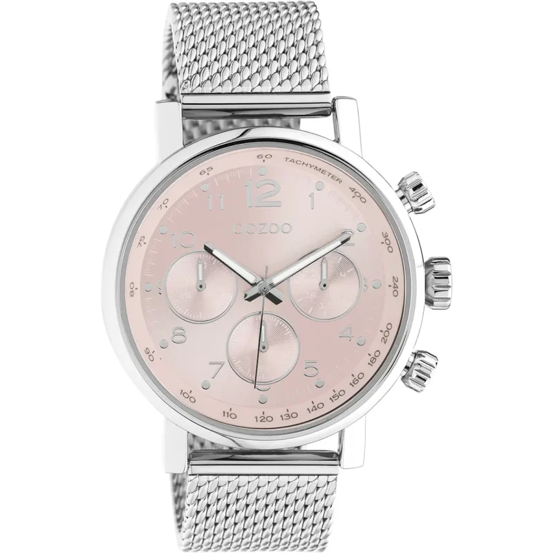 OOZOO  Timepieces Silver Metallic Bracelet  C10901