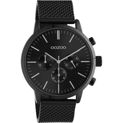 OOZOO  Timepieces Black Metallic Bracelet  C10914