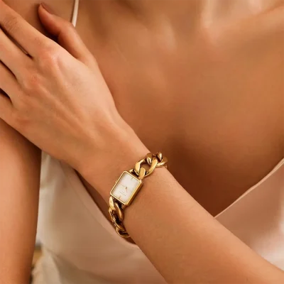 ROSEFIELD  The Octagon XS Stainless Steel Bracelet  SWGSG-O55