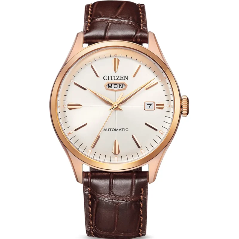 CITIZEN Gents C7 Series Auto Brown Leather Strap NH8393-05A