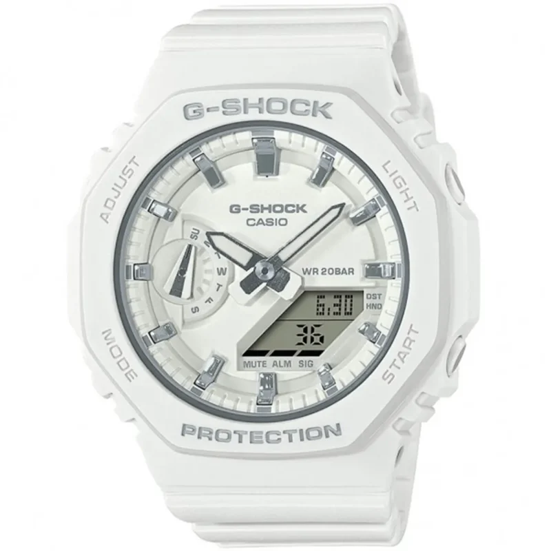 CASIO  G-Shock White Rubber Strap GMA-S2100-7AER