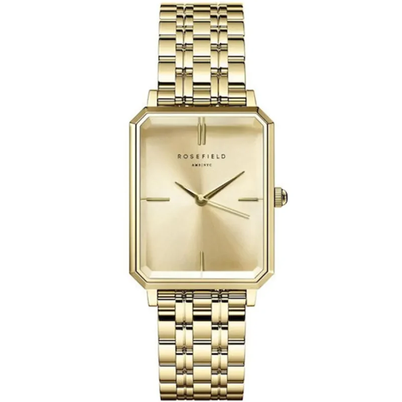 ROSEFIELD  The Octagon Champagne Gold Stainless Steel Bracelet  OCGSG-O65