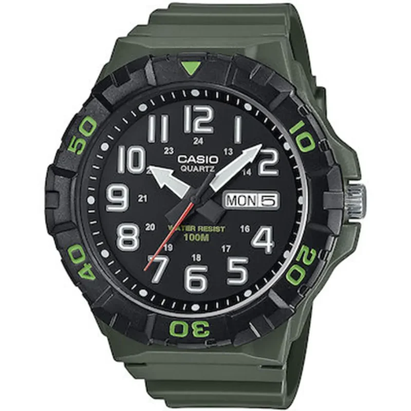 CASIO Collection Green Rubber Strap MRW-210H-3AVEF