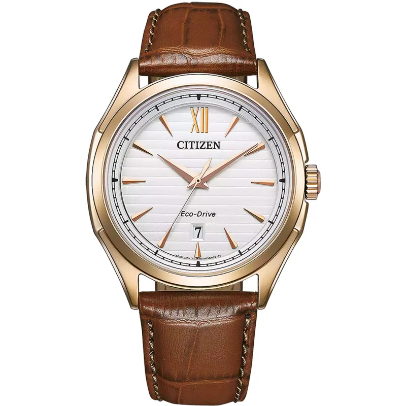 CITIZEN Eco-Drive Brown Leather Strap AW1753-10A
