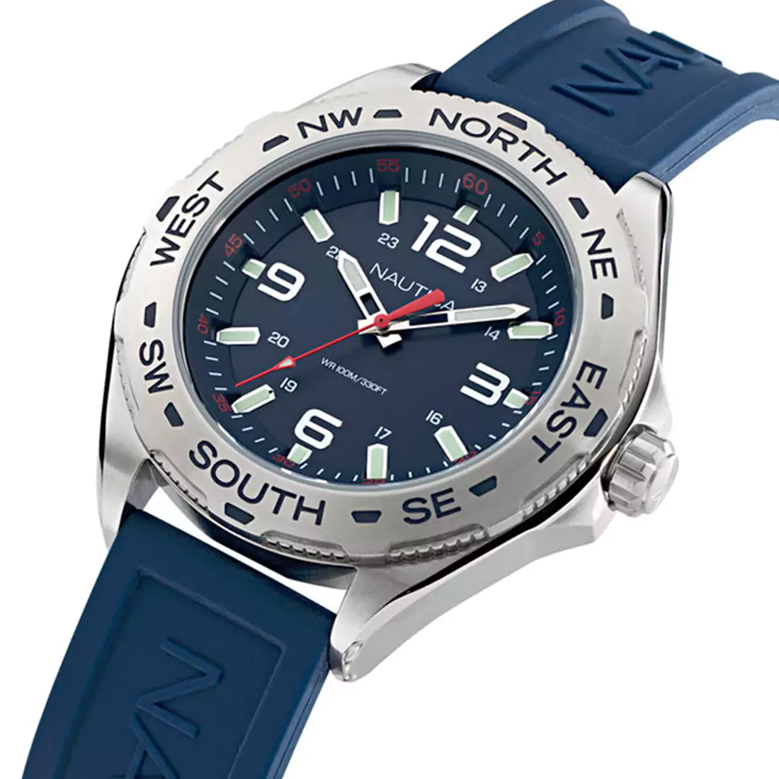 NAUTICA Cleanwater Blue Rubber Strap  NAPCWS304