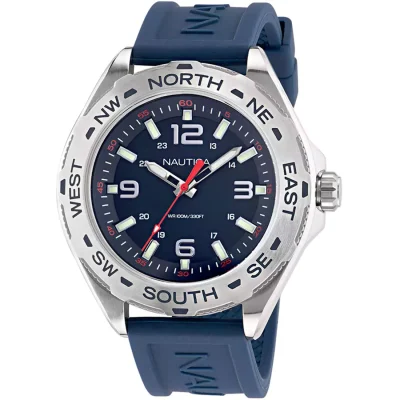 NAUTICA Cleanwater Blue Rubber Strap  NAPCWS304