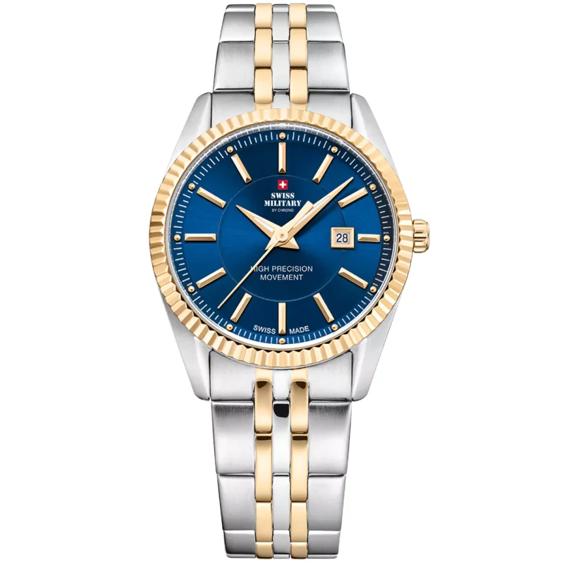 SWISS MILITARY Elegant Two Tone Stainless Steel Bracelet SM34066.09