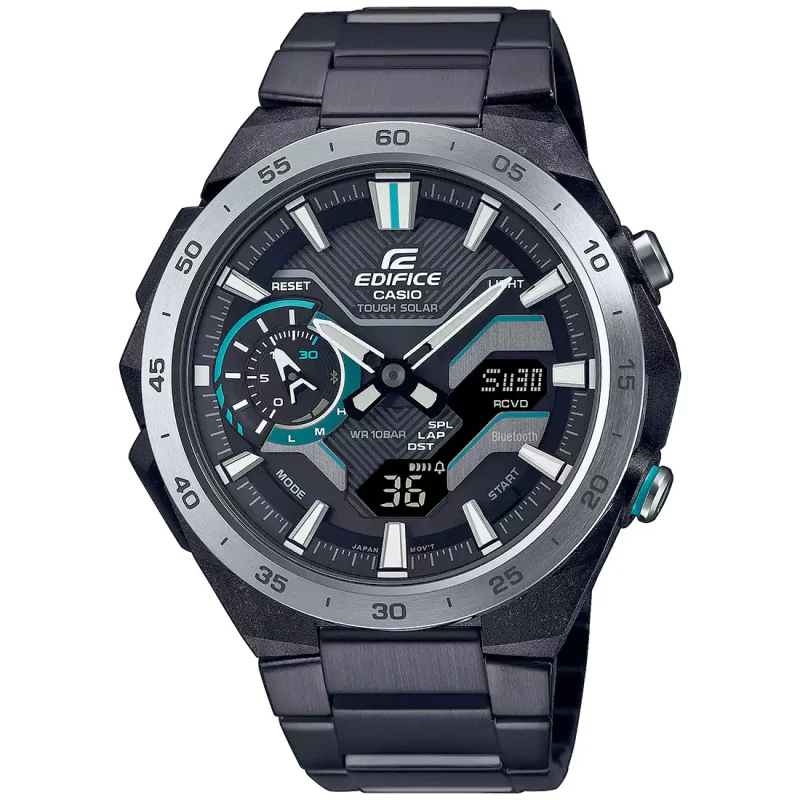 CASIO Edifice Solar Black Stainless Steel Bracelet ECB-2200DD-1AEF