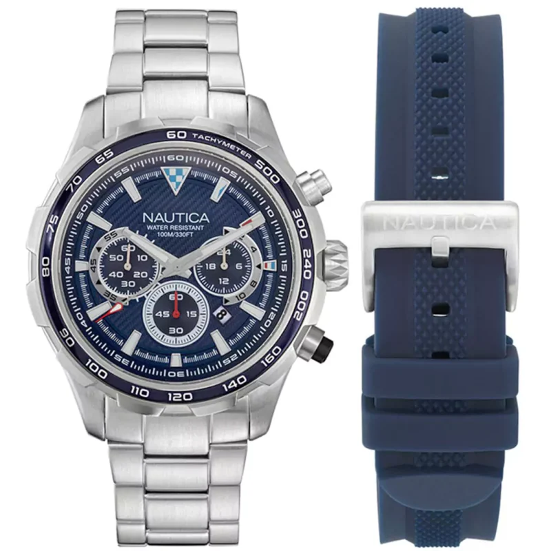 NAUTICA NST Chrono Set Stainless Steel Bracelet NAPNSF307