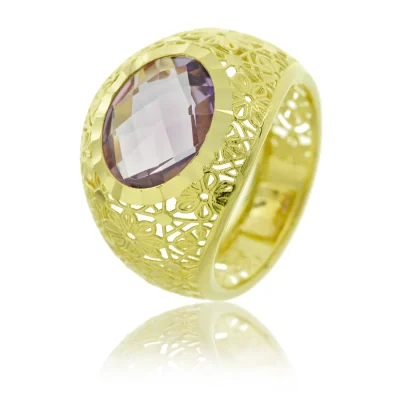 Χρυσό Δαχτυλίδι 14Κ | Ζιργκόν | GD495