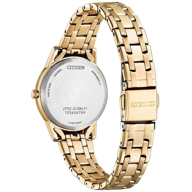 CITIZEN Eco-Drive Crystals Gold Stainless Steel Bracelet FE1243-83A