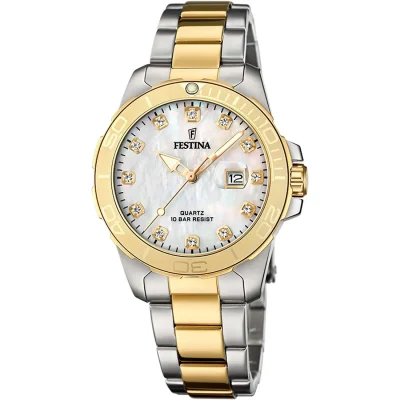 FESTINA Crystals Two Tone Stainless Steel Bracelet F20504/2
