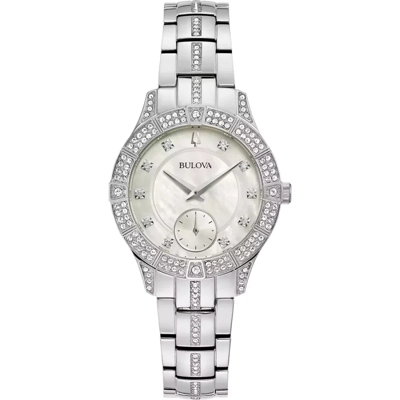 BULOVA Crystal Swarovski Stainless Steel Bracelet 96L291