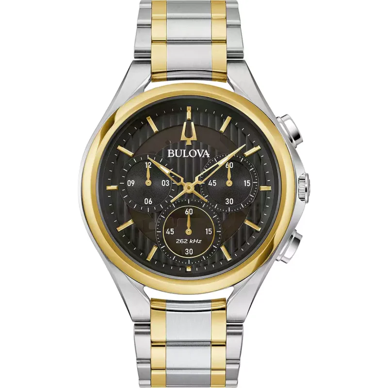 BULOVA Curv Chrono Two Tone Stainless Steel Bracelet 98A301