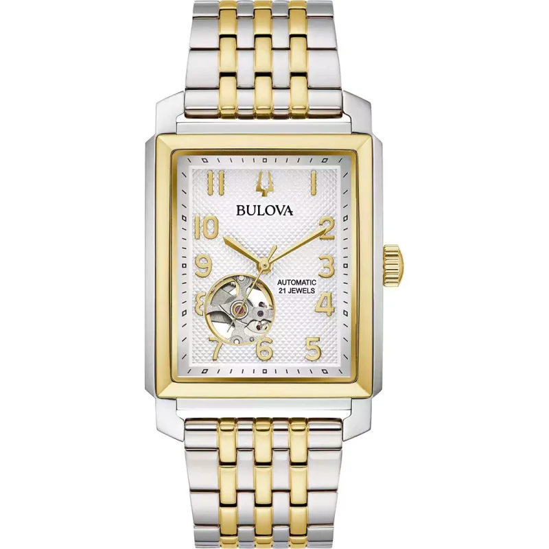 BULOVA Sutton Auto Two Tone Stainless Steel Bracelet 98A308