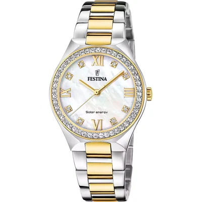 FESTINA Solar Crystals Two Tone Stainless Steel Bracelet F20659/1