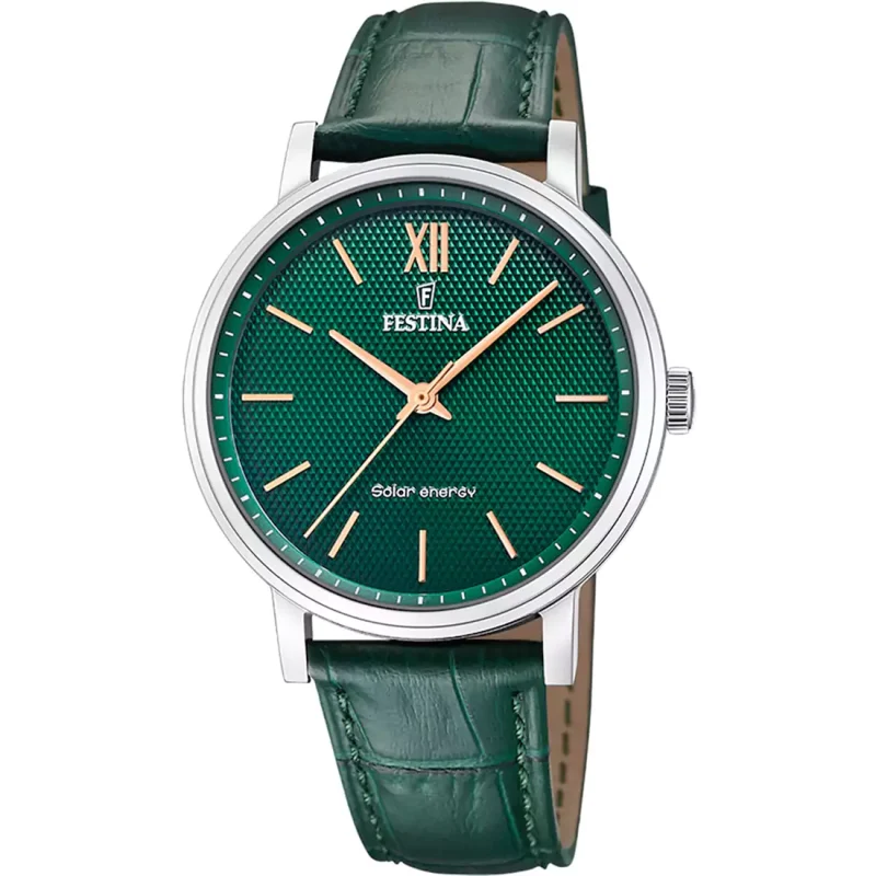 FESTINA Solar Green Leather Strap F20660/5