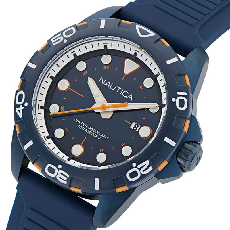 NAUTICA NRS Blue Rubber Strap NAPNRS401