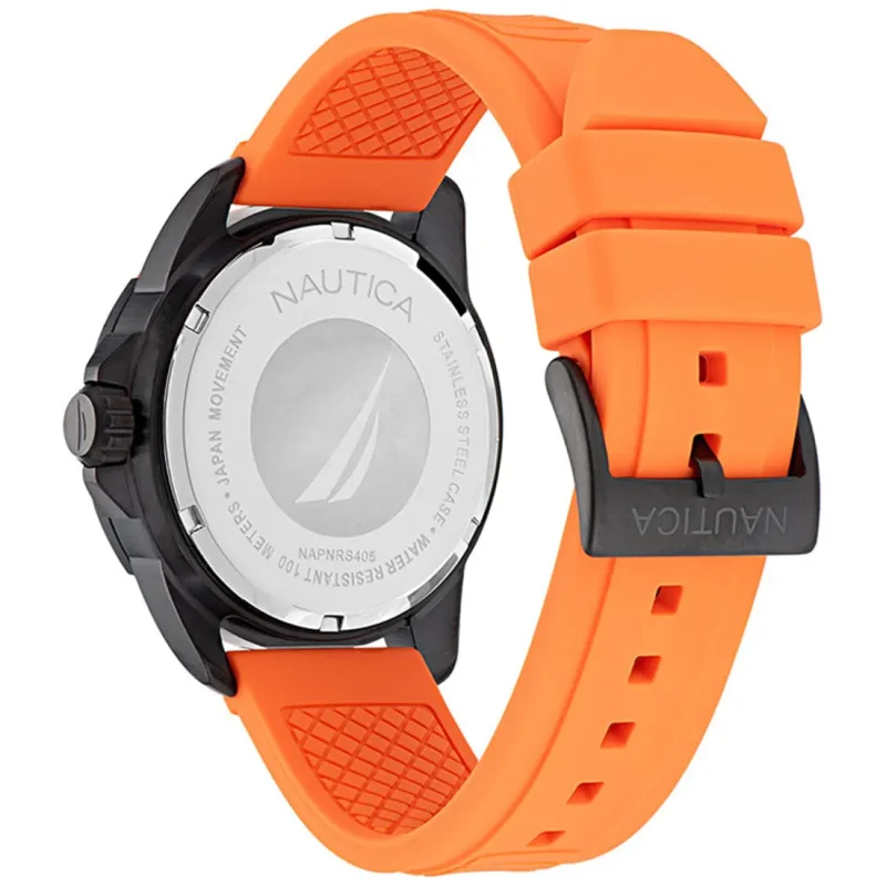 NAUTICA NSR Orange Rubber Strap NAPNRS405