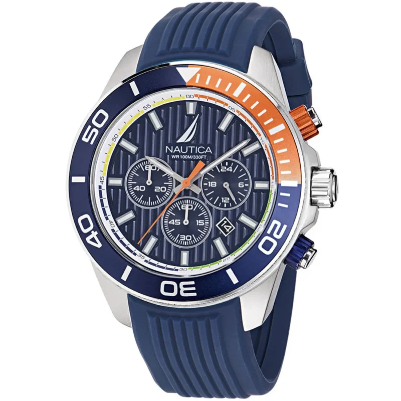 NAUTICA One Eco Blue Rubber Strap NAPNOF302