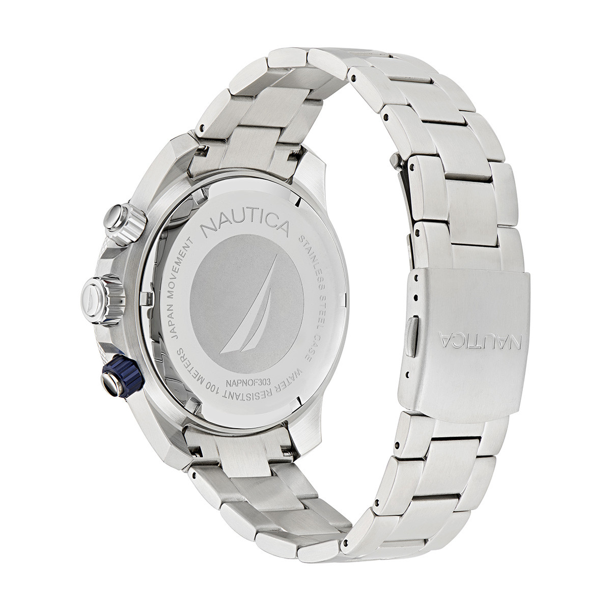 NAUTICA One Chronograph Silver Stainless Steel Bracelet NAPNOF303