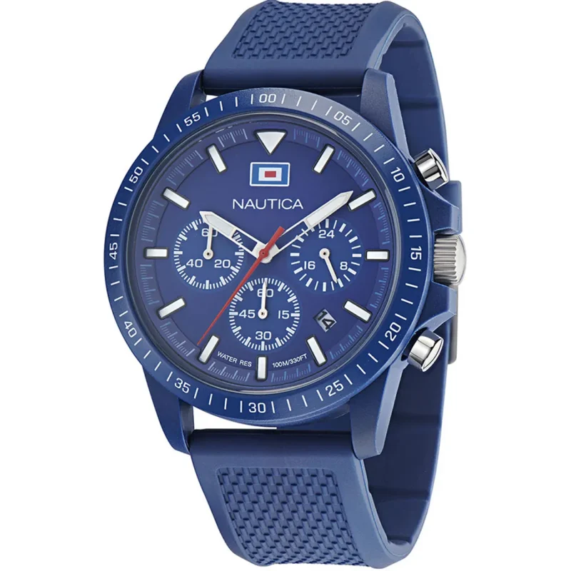 NAUTICA One Eco Blue Rubber Strap NAPNOF3S7