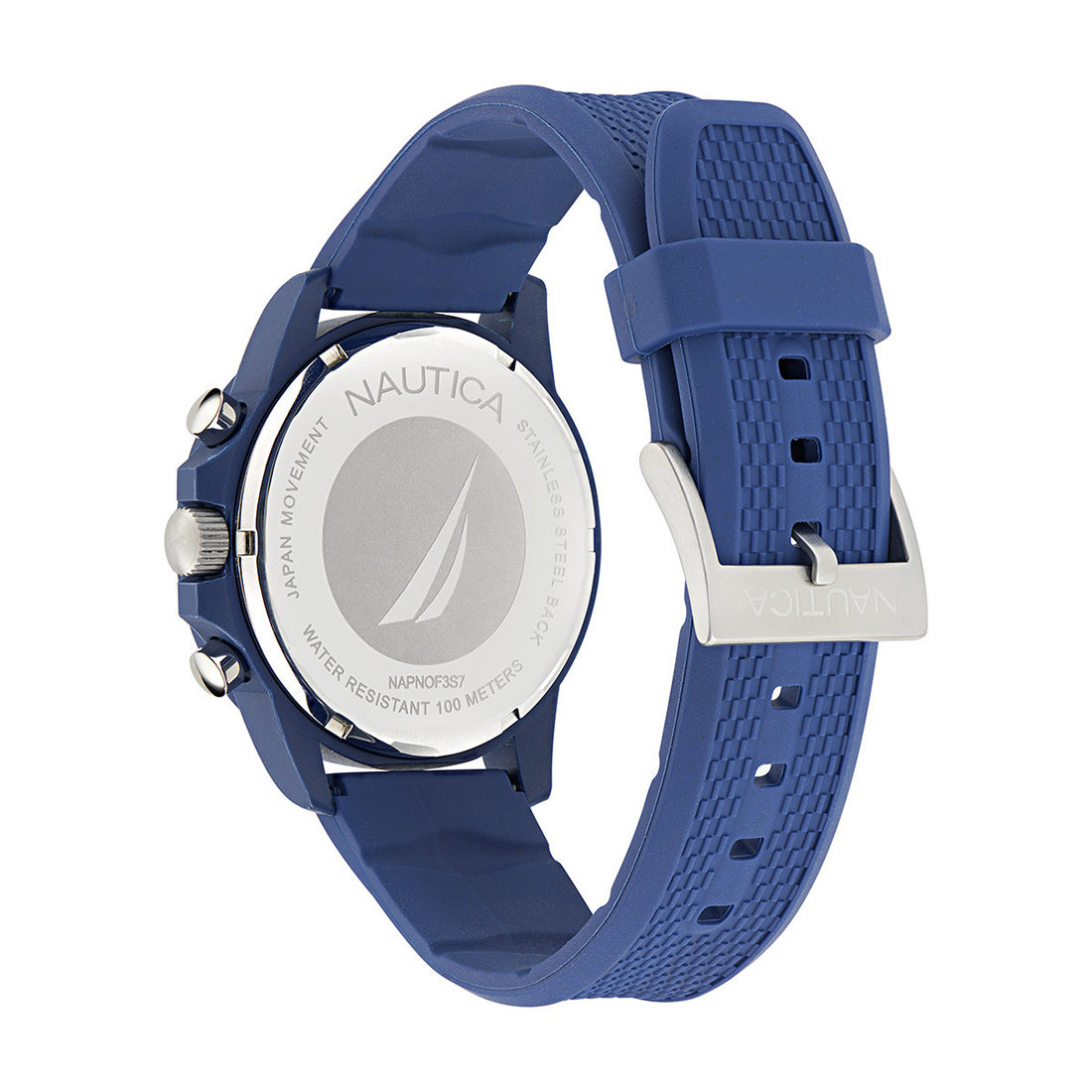 NAUTICA One Eco Blue Rubber Strap NAPNOF3S7