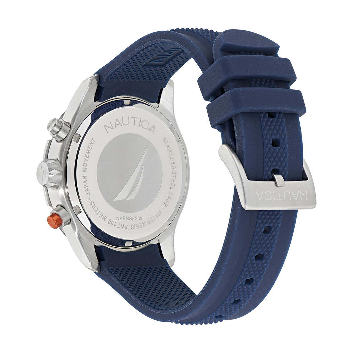 NAUTICA NST Chronograph Blue Rubber Strap NAPNSF303