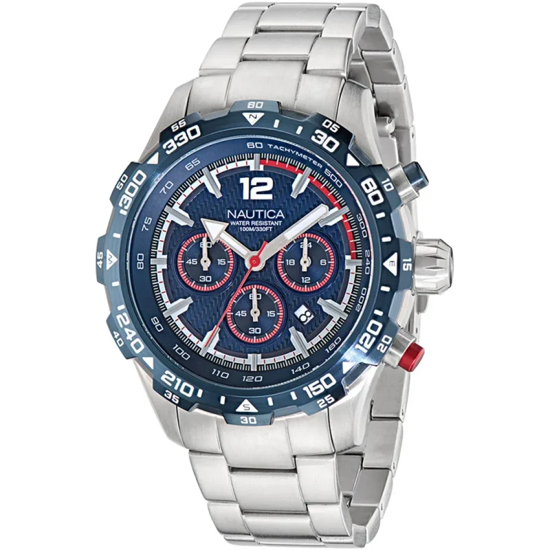 NAUTICA NST Chrono Stainless Steel Bracelet NAPNSS404