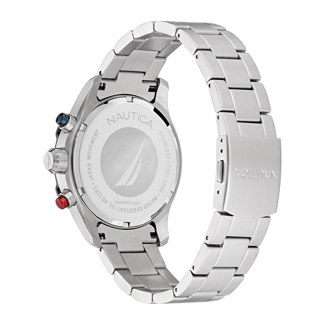 NAUTICA NST Chronograph Silver Stainless Steel Bracelet NAPNSS404